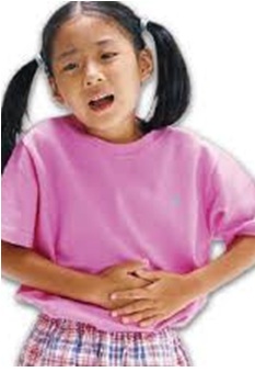 child with tummy ache